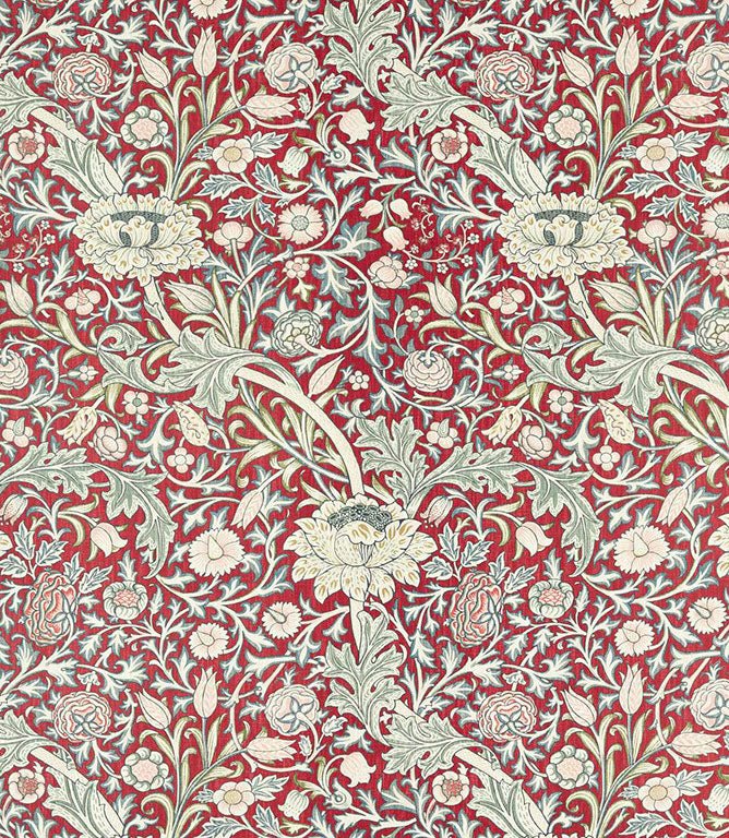 Trent Fabric / Madder / Webb's Blue - Just Fabrics