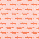 Midi Fox Fabric / Milkshake / Rose - Just Fabrics