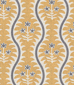 Elbury Vine Fabric / Ochre - Just Fabrics