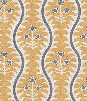 Elbury Vine Fabric / Ochre