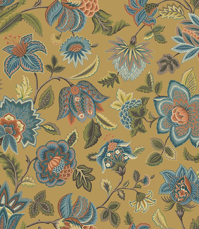 Manasi FR Fabric / Ochre - Just Fabrics