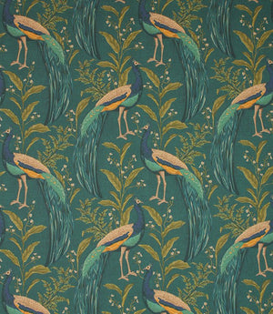 Mr Peacock  Fabric / Teal