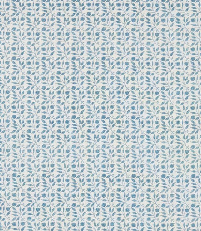 Rosehip Fabric / Mineral Blue - Just Fabrics