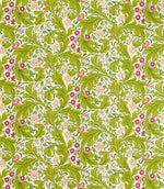 Leicester Fabric / Sour Green / Plum - Just Fabrics