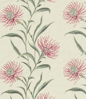 Catherinae Embroidery Fabric / Fuchsia
