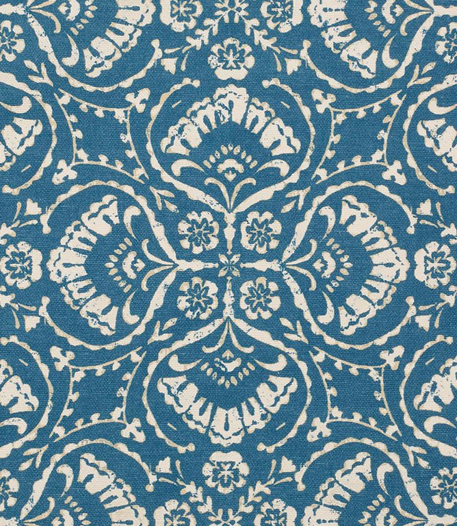 Castelle Fabric / Navy - Just Fabrics
