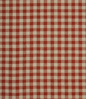 Cotswold Linen Check Fabric / Terracotta