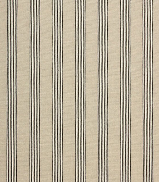 Ludlow Stripe Fabric / Black - Just Fabrics