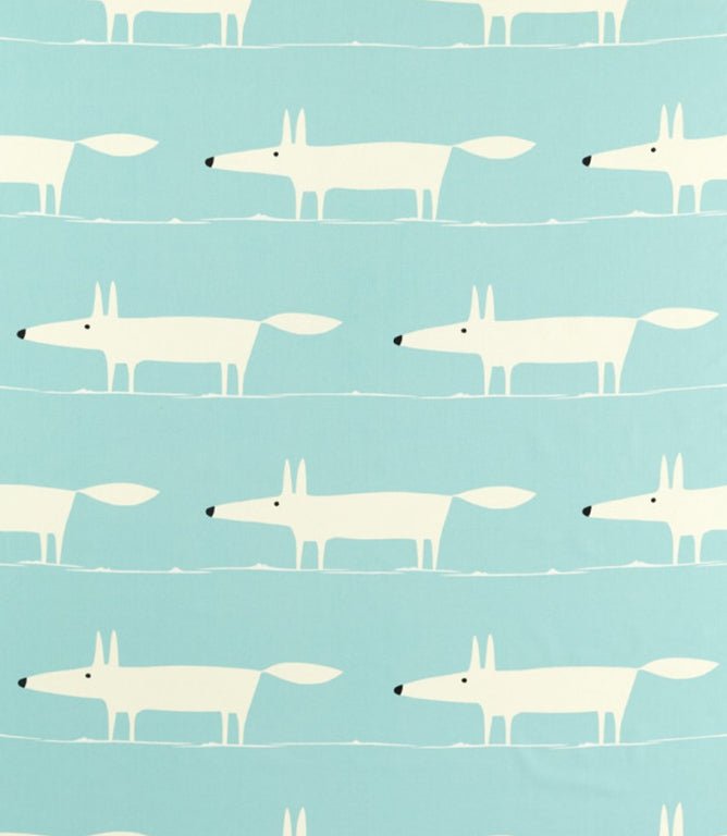 Mr Fox Fabric / Sky - Just Fabrics
