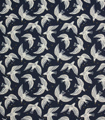 Starlit Doves Fabric / Midnight Blue - Just Fabrics