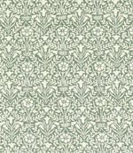 Bellflowers Weave Fabric / Seagreen - Just Fabrics