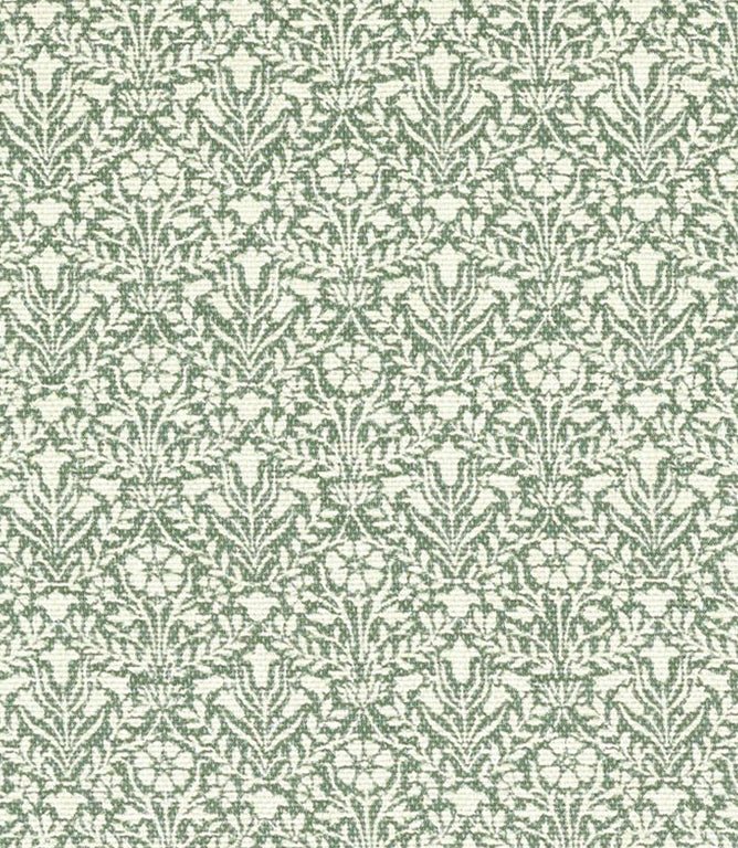 Bellflowers Weave Fabric / Seagreen - Just Fabrics