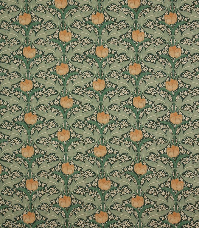 Tulip Deco Fabric / Green - Just Fabrics