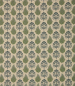 Nora Fabric / Indigo / Sap Green - Just Fabrics