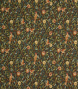 Bird and Pomegranate Tapestry Fabric / Vert - Just Fabrics
