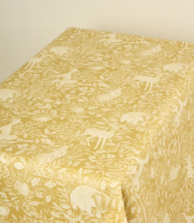 Forest Matt PVC Fabric / Ochre - Just Fabrics