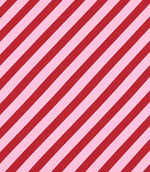 Paper Straw Stripe Fabric / Ruby / Rose - Just Fabrics
