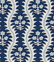 Elbury Vine Fabric / Indigo - Just Fabrics