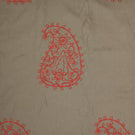 Kashmir Fabric / Linen / Red - Just Fabrics