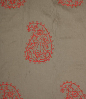 Kashmir Fabric / Linen / Red