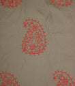 Kashmir Fabric / Linen / Red - Just Fabrics