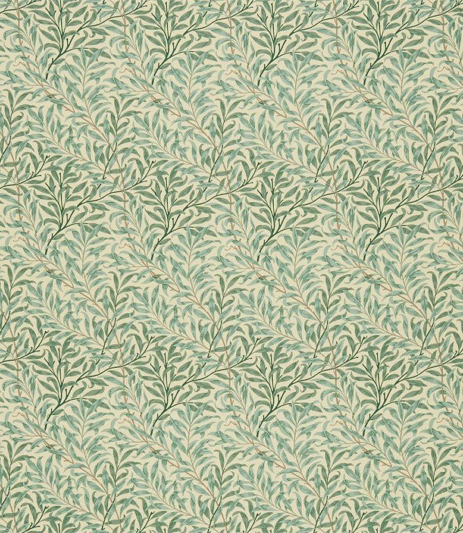Willow Boughs Fabric / Cream / Pale Green - Just Fabrics