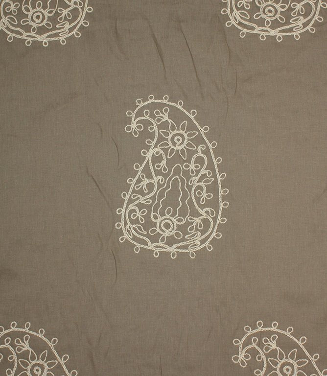 Kashmir Fabric / Linen / Ivory - Just Fabrics
