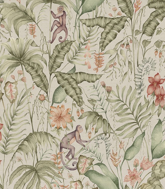 Tropical Utopia Fabric / Green - Just Fabrics