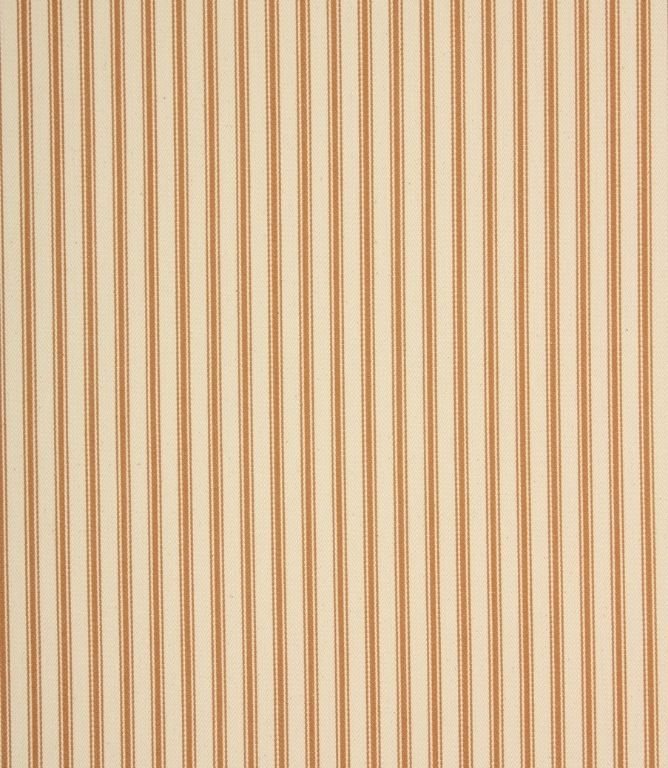 JF Ticking Fabric / Burnt Orange - Just Fabrics