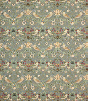 Strawberry Thief Fabric / Blue