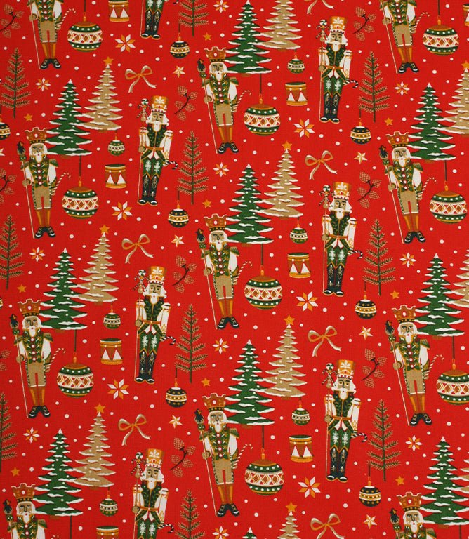 Nutcracker Noel Fabric / Red - Just Fabrics