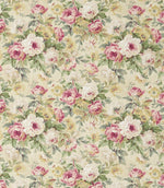 Amelia Rose Fabric / Crimson / Gold - Just Fabrics