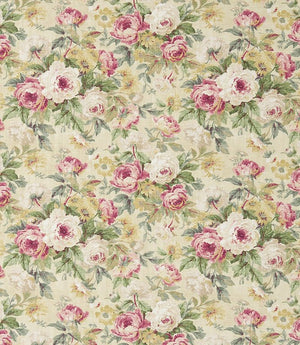 Amelia Rose Fabric / Crimson / Gold