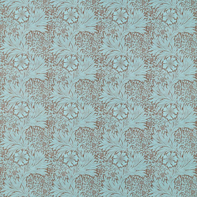 Marigold Fabric / Sky / Chocolate - Just Fabrics