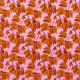 Dappled Leaf Fabric / Amber / Rose