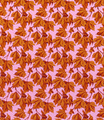 Dappled Leaf Fabric / Amber / Rose - Just Fabrics