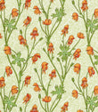 Monkshood Fabric / Tangerine / Sage - Just Fabrics