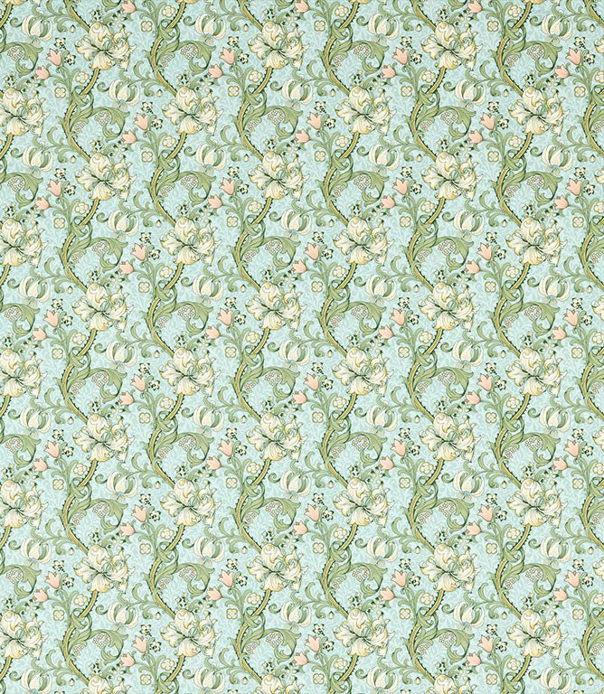 Golden Lily Fabric / Apple Blush - Just Fabrics