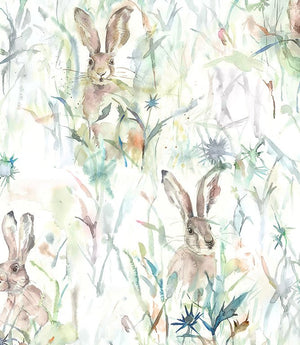 Jack Rabbit Fabric / Cream - Just Fabrics