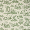 French Toile Fabric / Sap Green