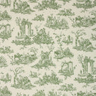 French Toile Fabric / Sap Green - Just Fabrics