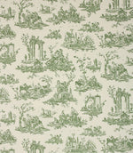 French Toile Fabric / Sap Green - Just Fabrics
