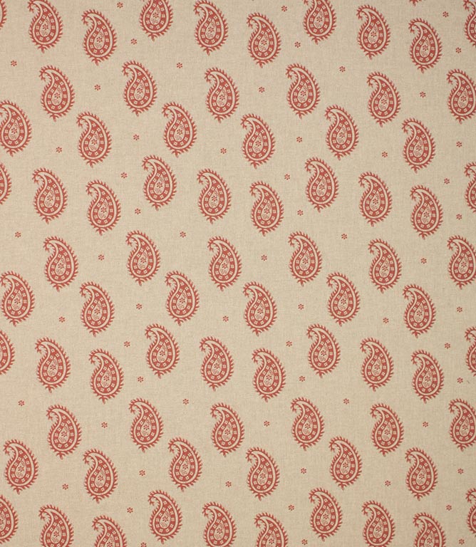 JF Paisley Fabric / Red - Just Fabrics