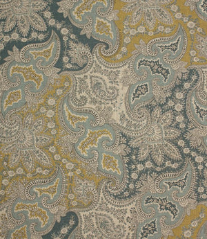 Paisley Garden Fabric / Duck Egg / Indigo