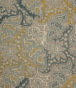 Paisley Garden Fabric / Duck Egg / Indigo - Just Fabrics