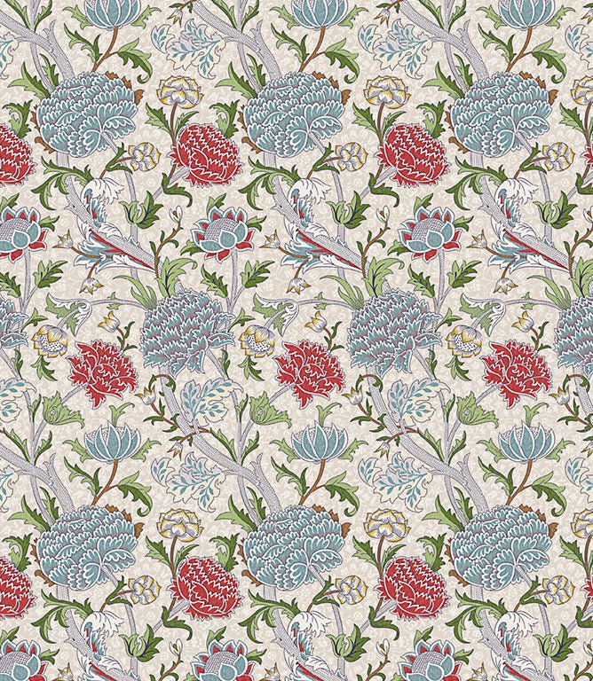 The Cray Oilcloth Fabric / Paradise Blue - Just Fabrics