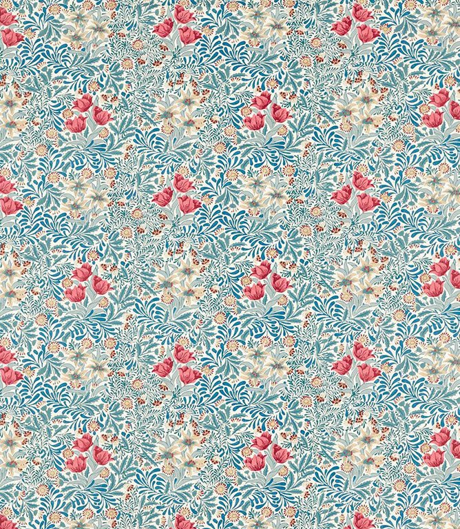 Bower Fabric / Barbed Berry / Indigo - Just Fabrics