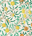 Fruit Fabric / Sap Green / Tangerine - Just Fabrics