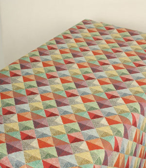 JF Geo Acrylic Tablecloth Fabric / Multi - Just Fabrics