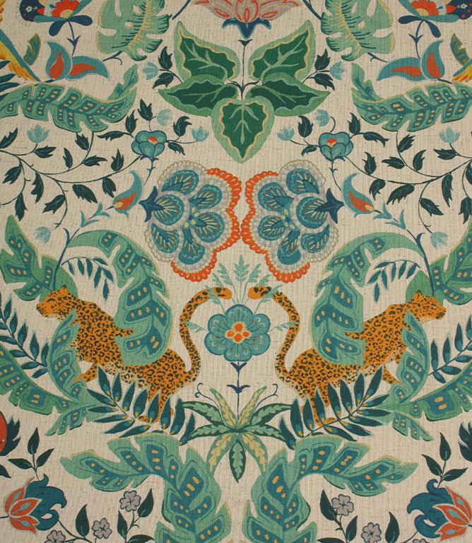 Wild Eden Fabric / Azure - Just Fabrics